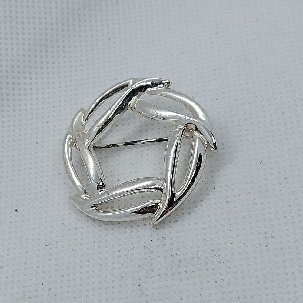 Vintage Napier Silver Tone Circle Brooch